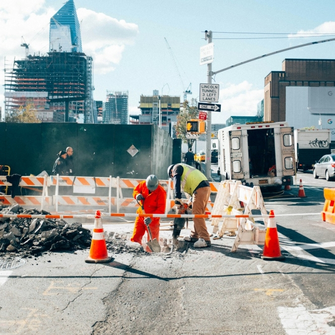 construction worker on street